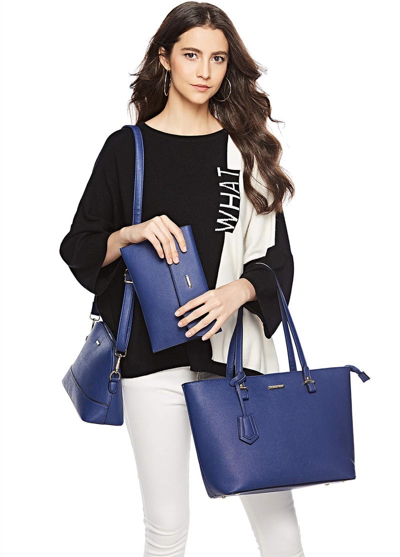 YTL Women Fashion Handbags Wallet Tote Bag Shoulder Bag Top Handle Satchel Purse Set 4pcs - Image 2